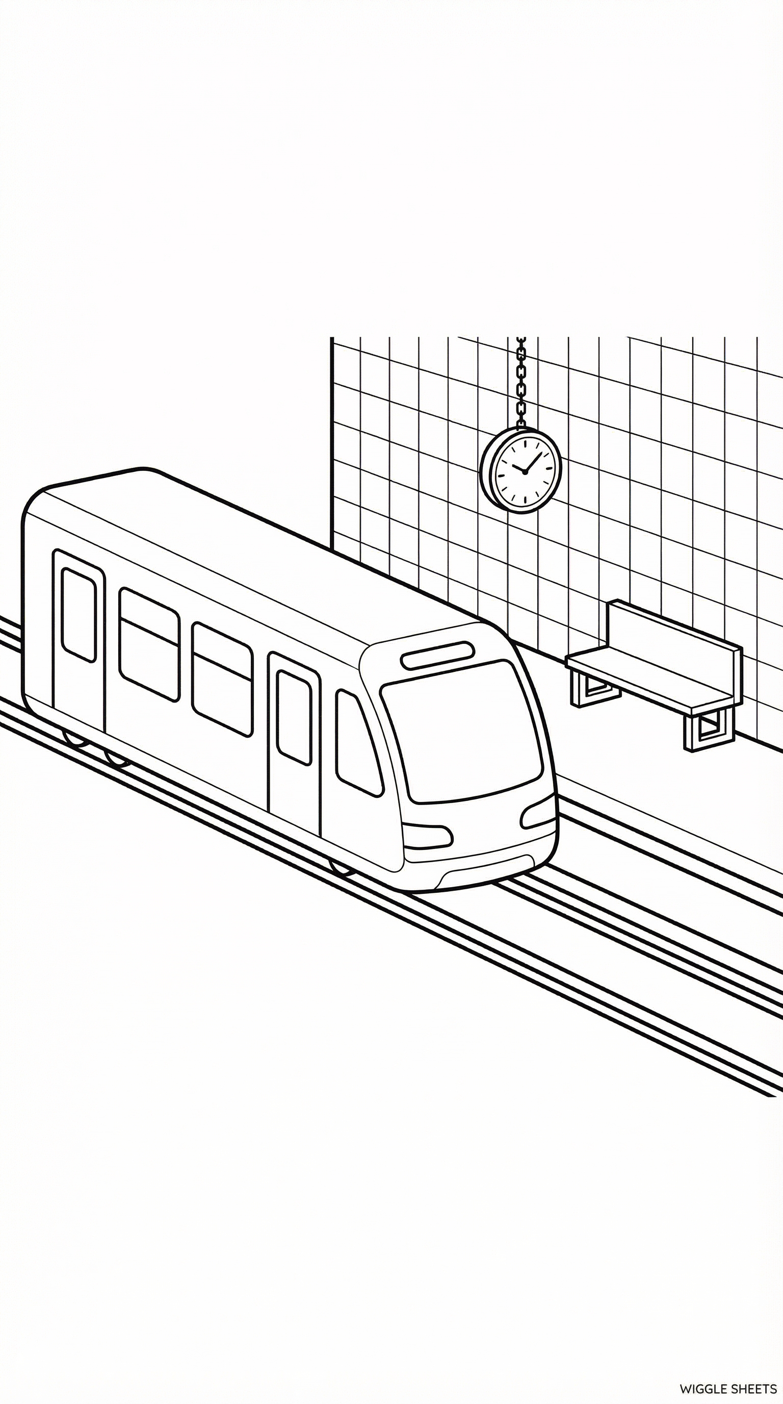 Subway Train Coloring Page